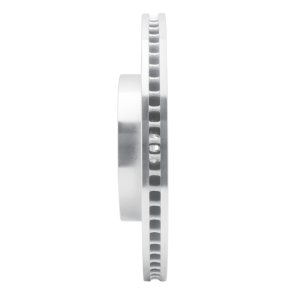 Mitsubishi Montero Brake Rotor (1) - Front Left - R1 Concepts - Drilled & Slotted - Silver - `08-`17